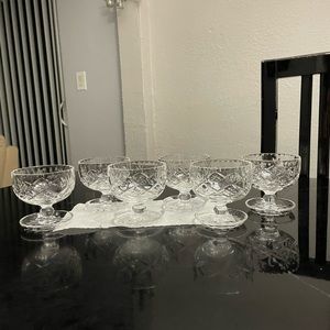 Brierley Crystal sherbert/coupe glasses